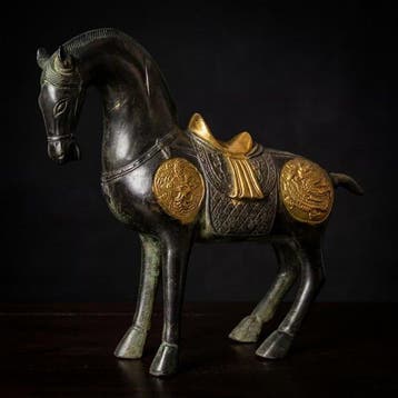 Beeld, Tang-Dynasty stijl paard (Zonder Minimumprijs) - 21.5, Antiek en Kunst