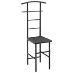Dressboy kledingrek stoel 107x45x45 cm metaal donkergrijs, Verzenden, Nieuw
