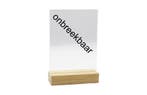 A5 Onbreekbare Kaarthouder Met Bamboe Voet - Blank, Verzenden, Nieuw in verpakking, Etalage
